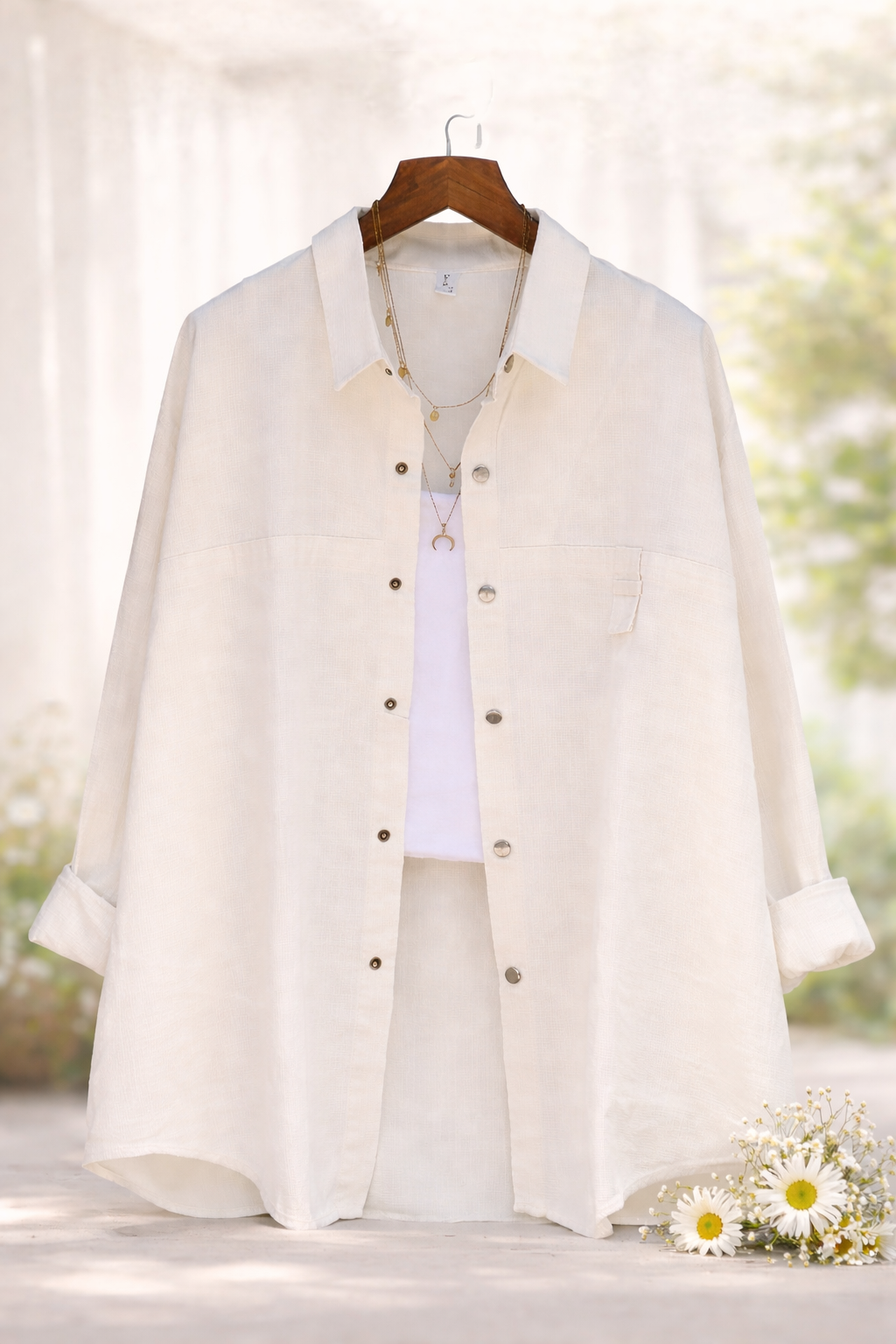 Women’s oversized button-up shirts