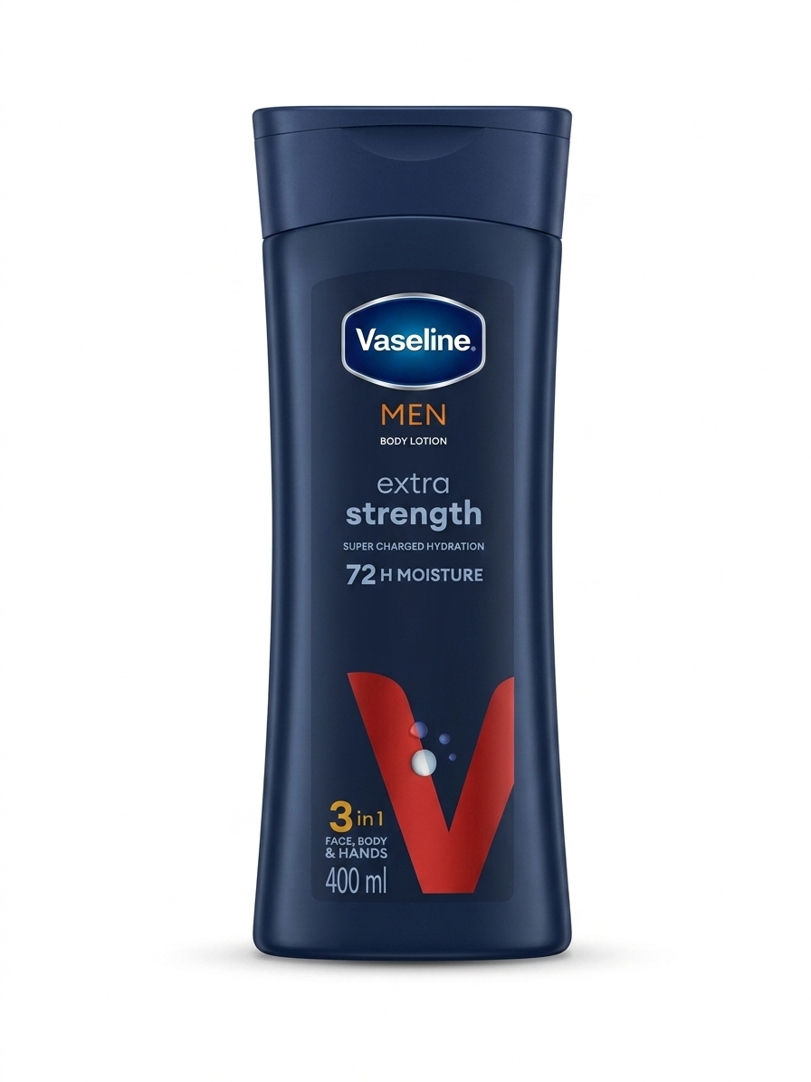Vaseline Men Extra Strength 3-in-1 Body Lotion (400ml)