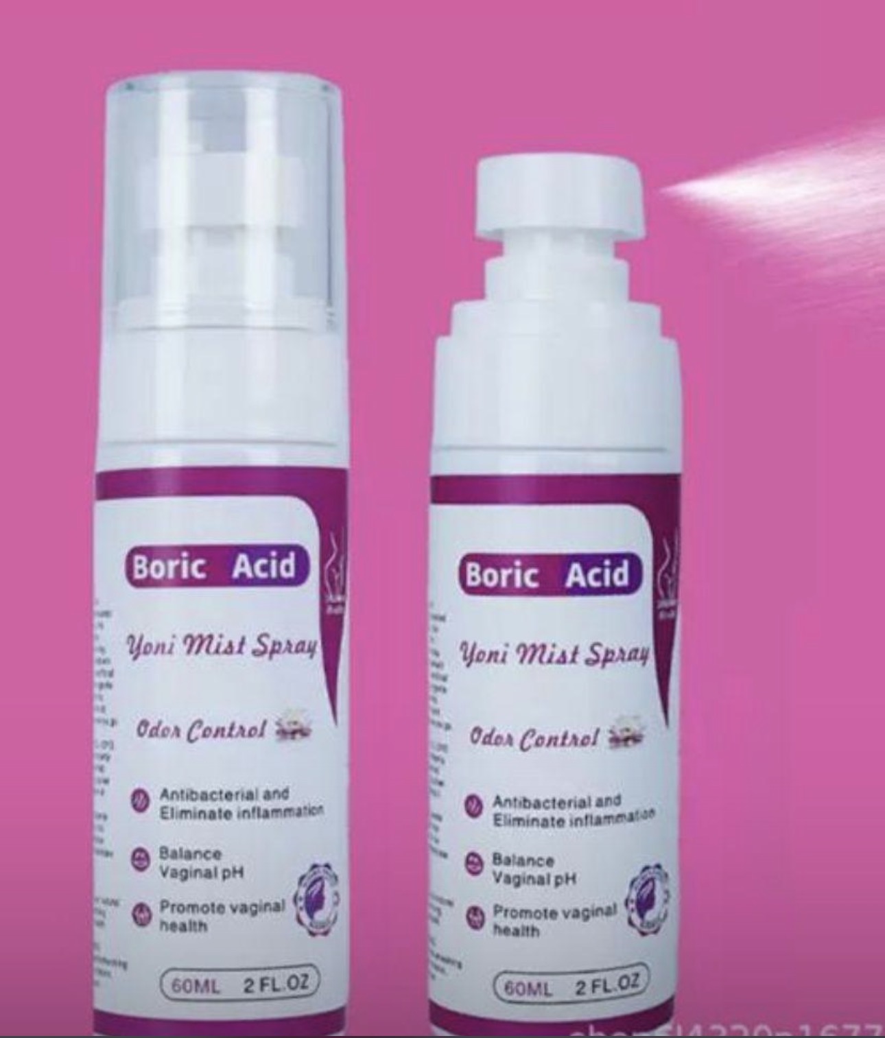 Boric Acid Yoni Mist Spray  – pH Balancing & Odor Control (60ml)