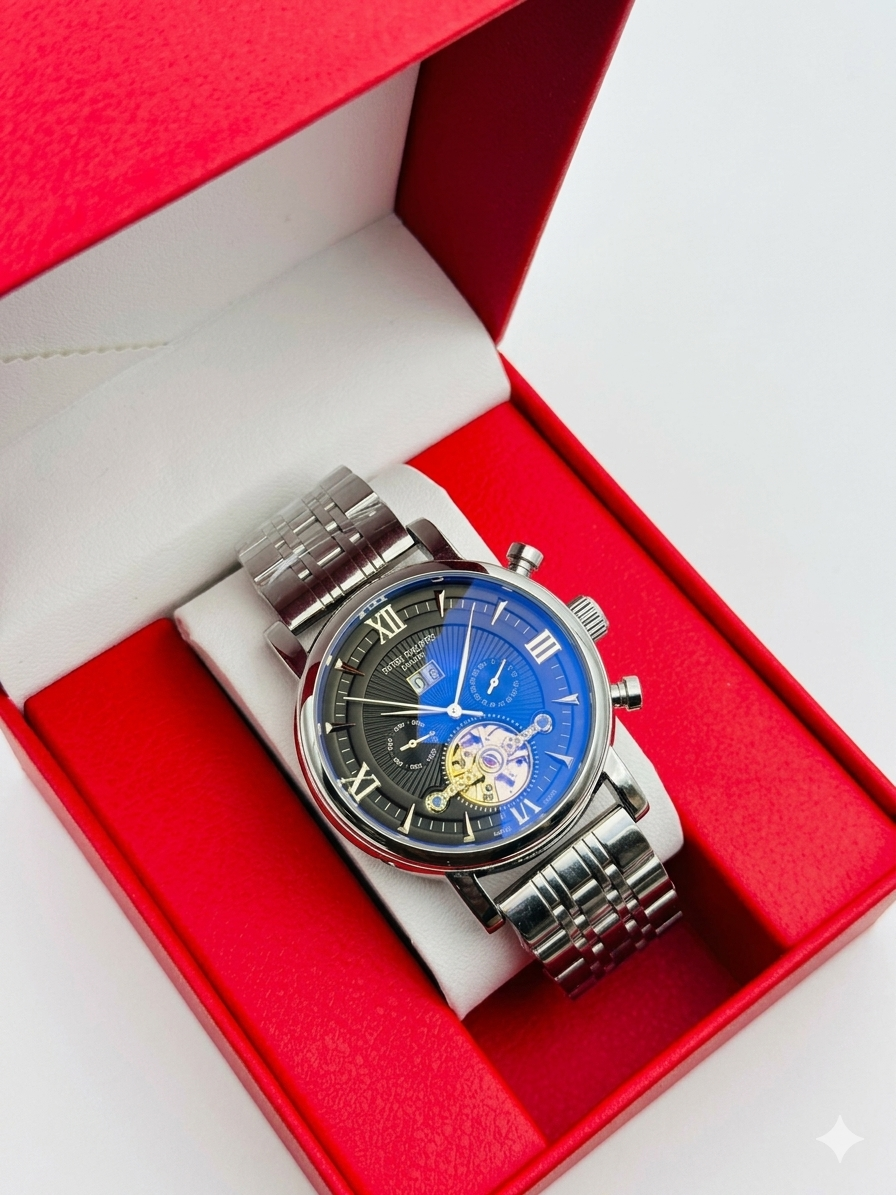 Patek Philippe (Silver/Blue) watch