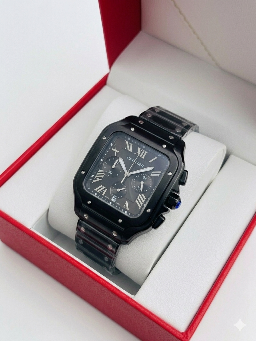 Cartier Santos de Cartier (All Black) watch