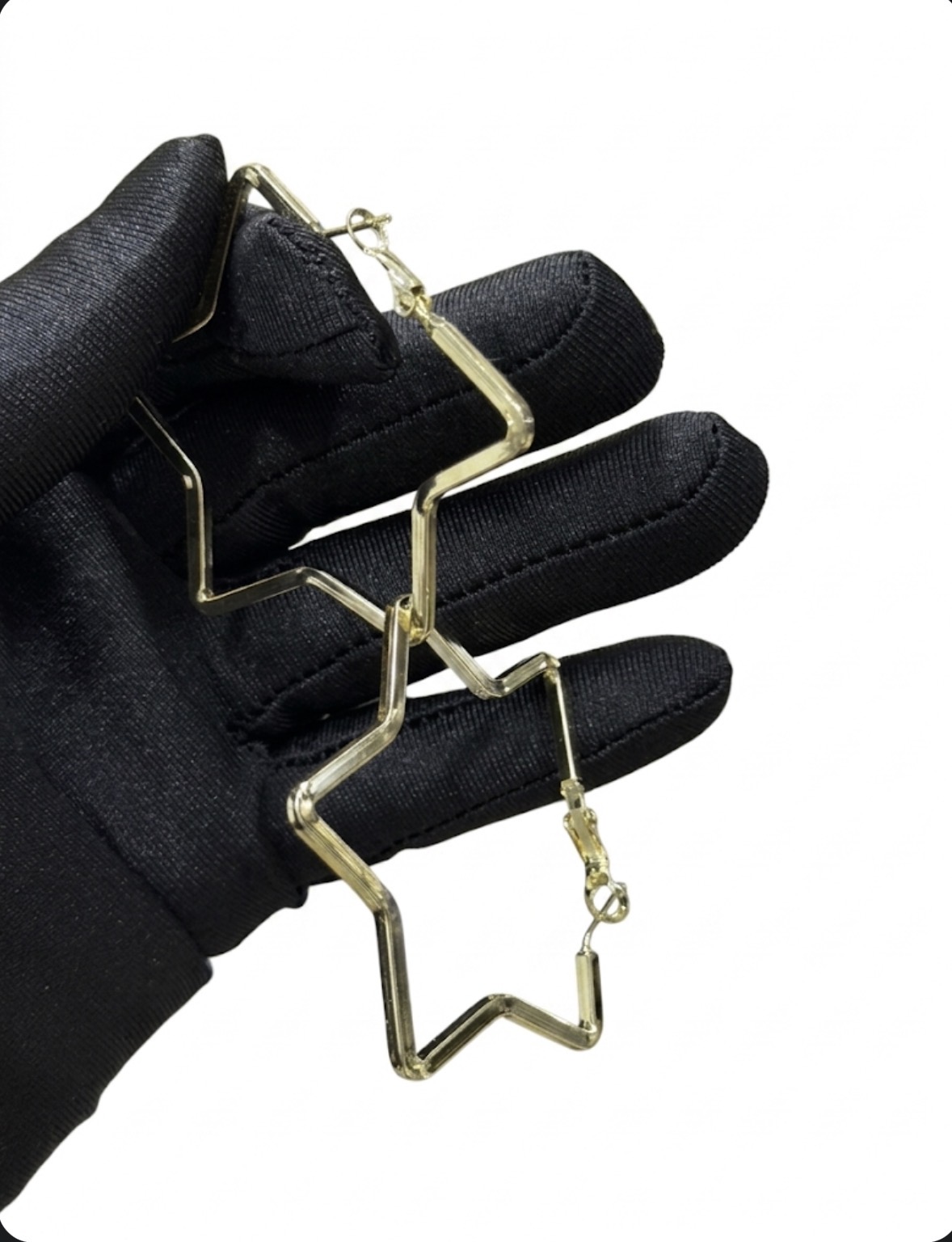 Star hoop earrings