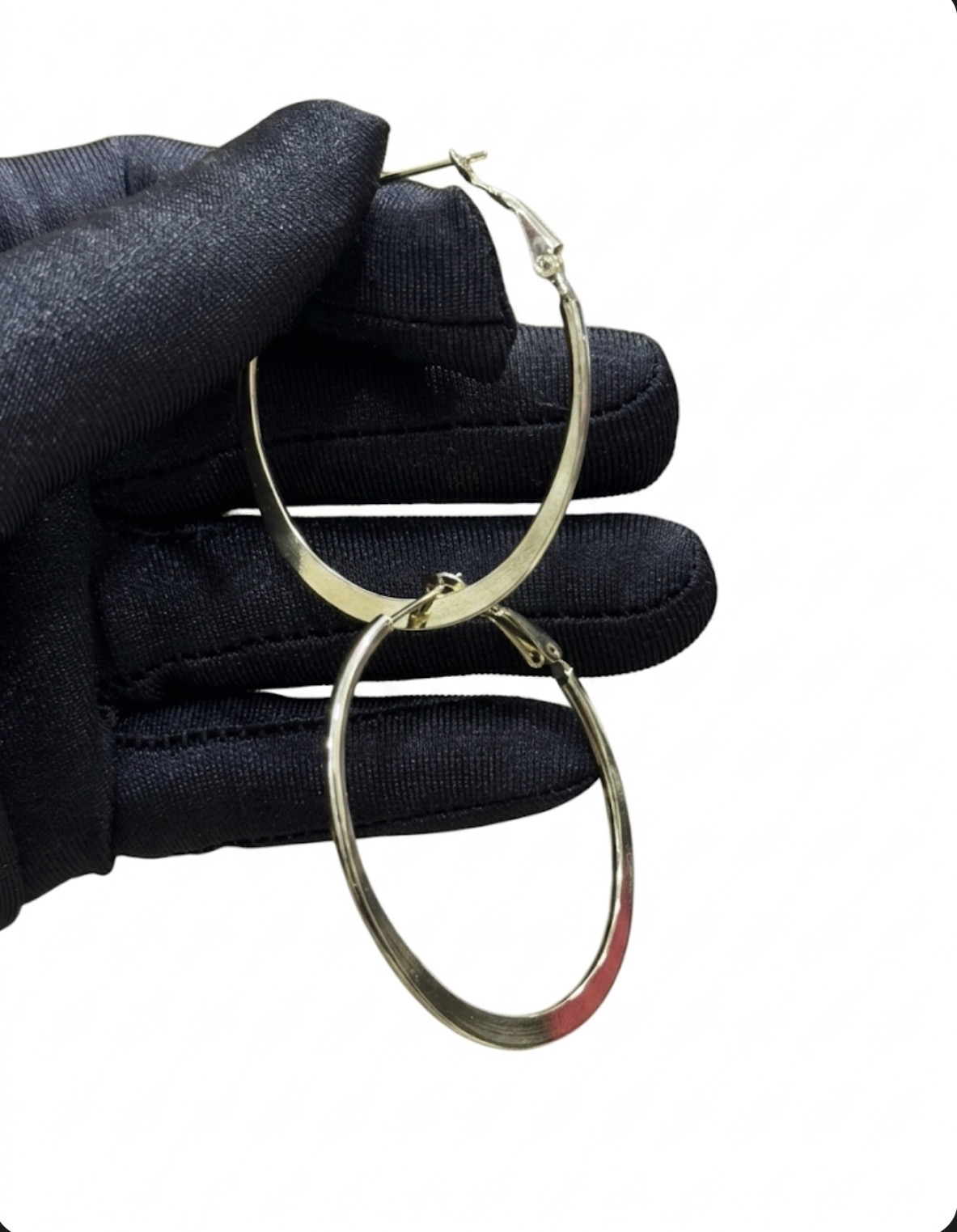 Round hoop earrings