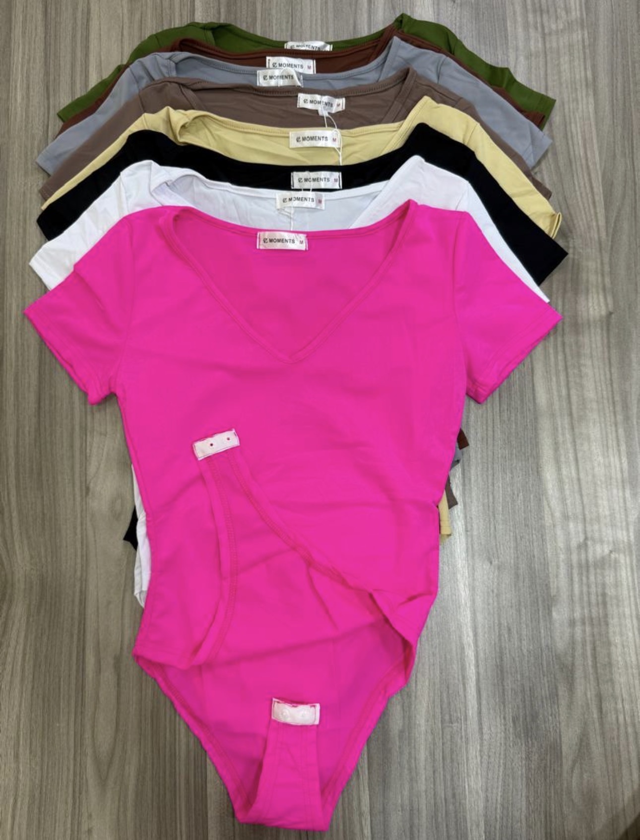 Classic V-Neck Short Sleeve Bodysuit